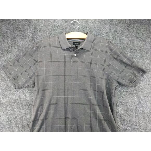 Mens Van Heusen Short Sleeve Polo Shirt Size L Gray Collared - Picture 6 of 11